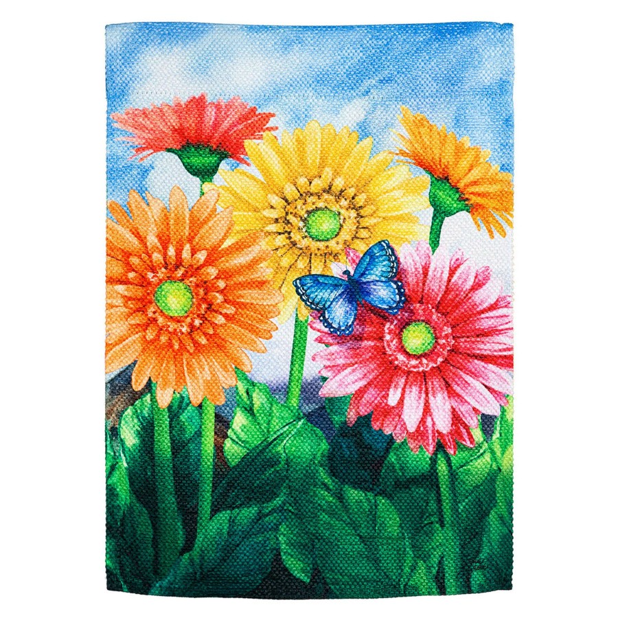 Outdoor Deacutecor * | Clearance Sale Gerbera Daisies Yard Flag, 18