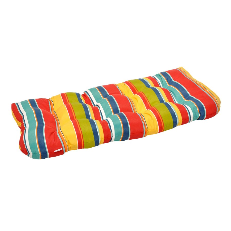 Cushions & Pillows * | Featured Macrae Garden Striped Outdoor Wicker Settee Cushion