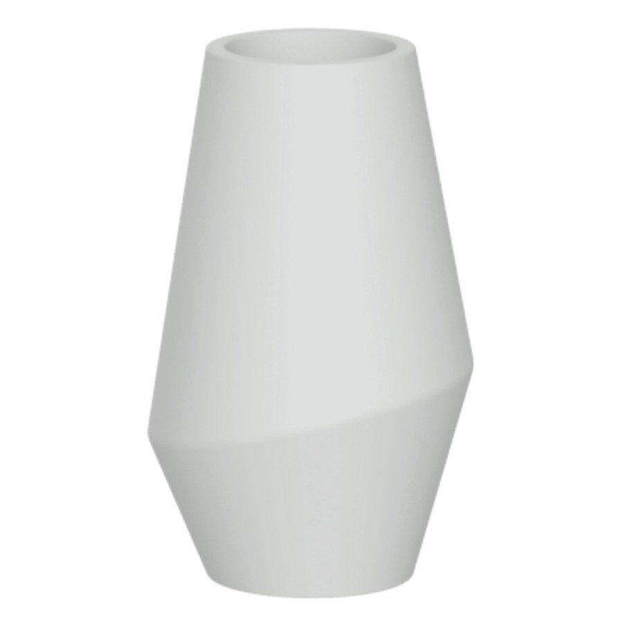 Pots & Planters * | Sale Online Tall Off-White Geo Pot, 27.5