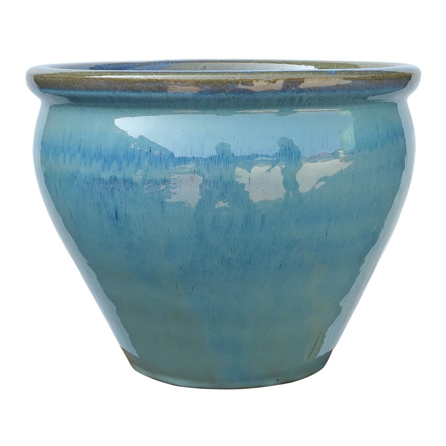 Pots & Planters * | Latest Mews Blue Ceramic Planter, 14.6