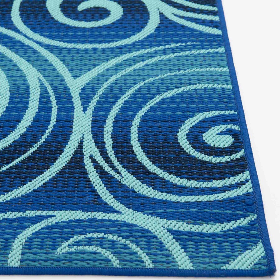 Rugs & Doormats * | Discount (E442) Scope Blue Wave Outdoor Accent Rug, 2 4