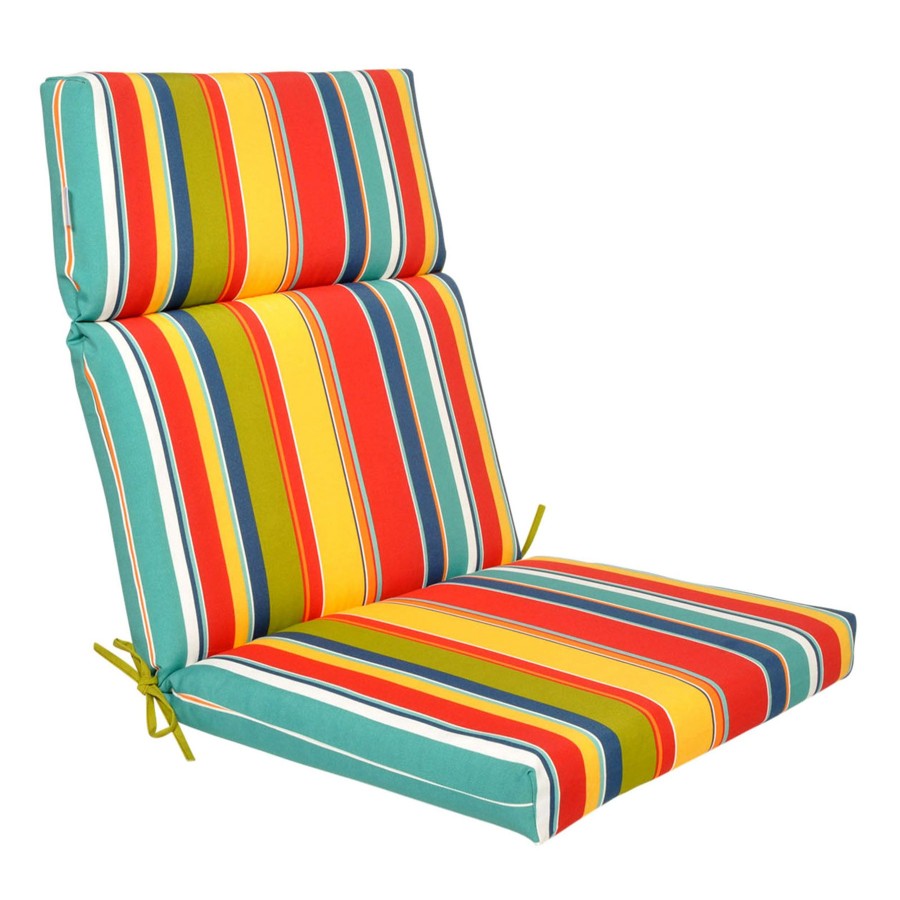 Cushions & Pillows * | Exquisite Gifts Macrae Garden Striped Outdoor Hinged Chair Cushion