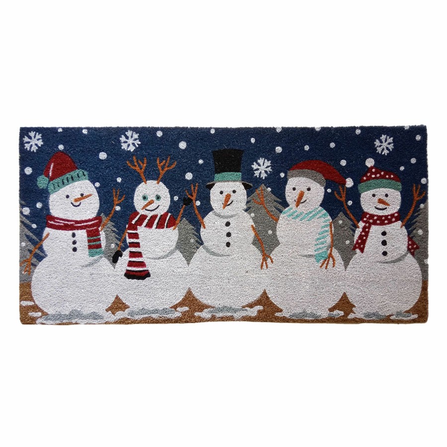 Rugs & Doormats * | Classical Snowman Friends Coir Mat, 22 47