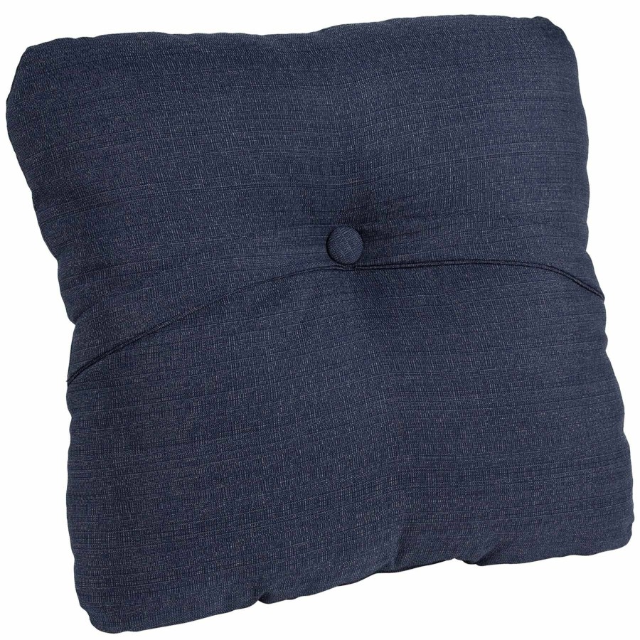 Cushions & Pillows * | Exclusive Design Wheaton Midnight Blue Premium Tufted Outdoor Back Cushion