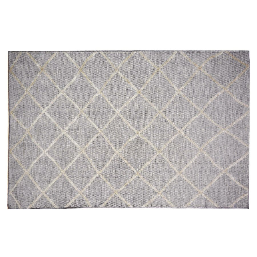 Rugs & Doormats * | Exclusive Design (E184) Grey & Beige Moroccan Design Indoor & Outdoor Area Rug, 2 7