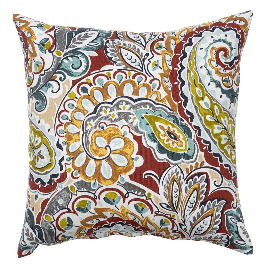 Cushions & Pillows * | Sale Online Paisley Chili Outdoor Throw Pillow, 16