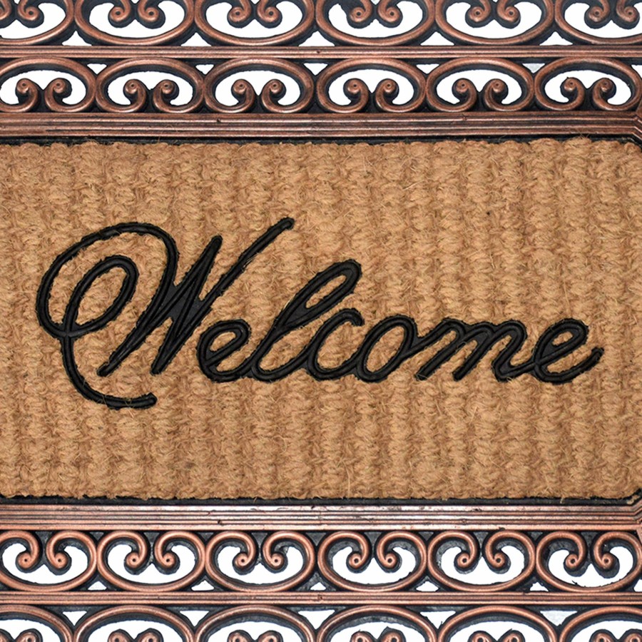 Rugs & Doormats * | Featured Dynasty Welcome Scroll Coir Mat, 24 40