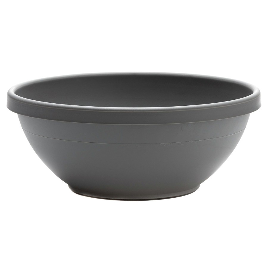 Pots & Planters * | Exclusive Design Charcoal Grey Terra Living Bowl Planter, 14