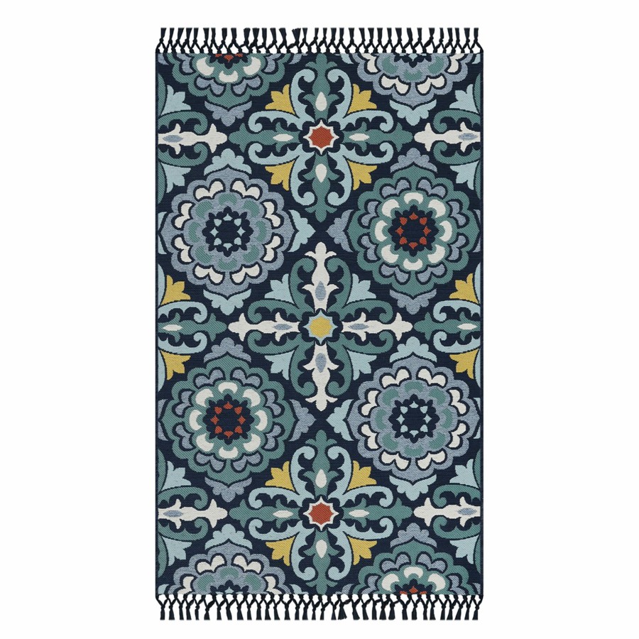 Rugs & Doormats * | Gift Selection (E322) Belpoint Blue Medallion Design Runner, 2 7