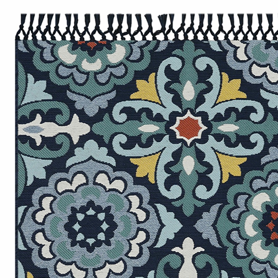 Rugs & Doormats * | Gift Selection (E322) Belpoint Blue Medallion Design Runner, 2 7