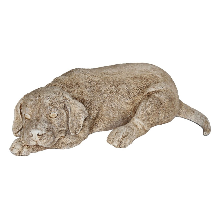 Outdoor Deacutecor * | Discount Outdoor Laying Dog Figurine, 16