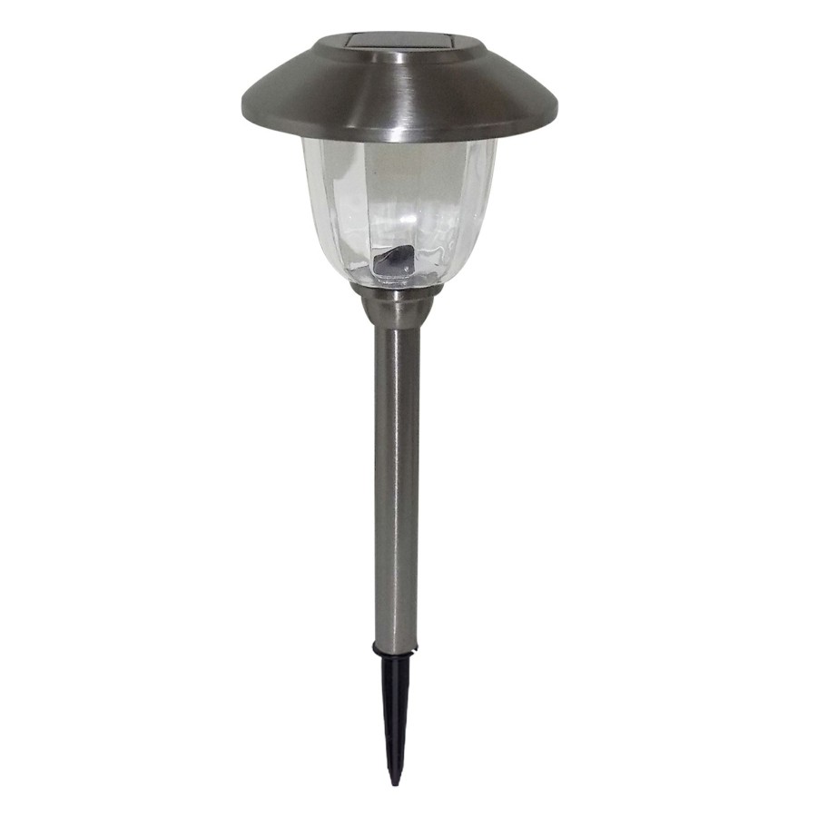 Lighting * | Discount 6L Led Solar Pathway Light, Stainless Steel