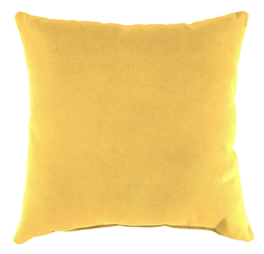 Cushions & Pillows * | Typical Style Butter Yellow Canvas Oversized Outdoor Throw Pillow, 20