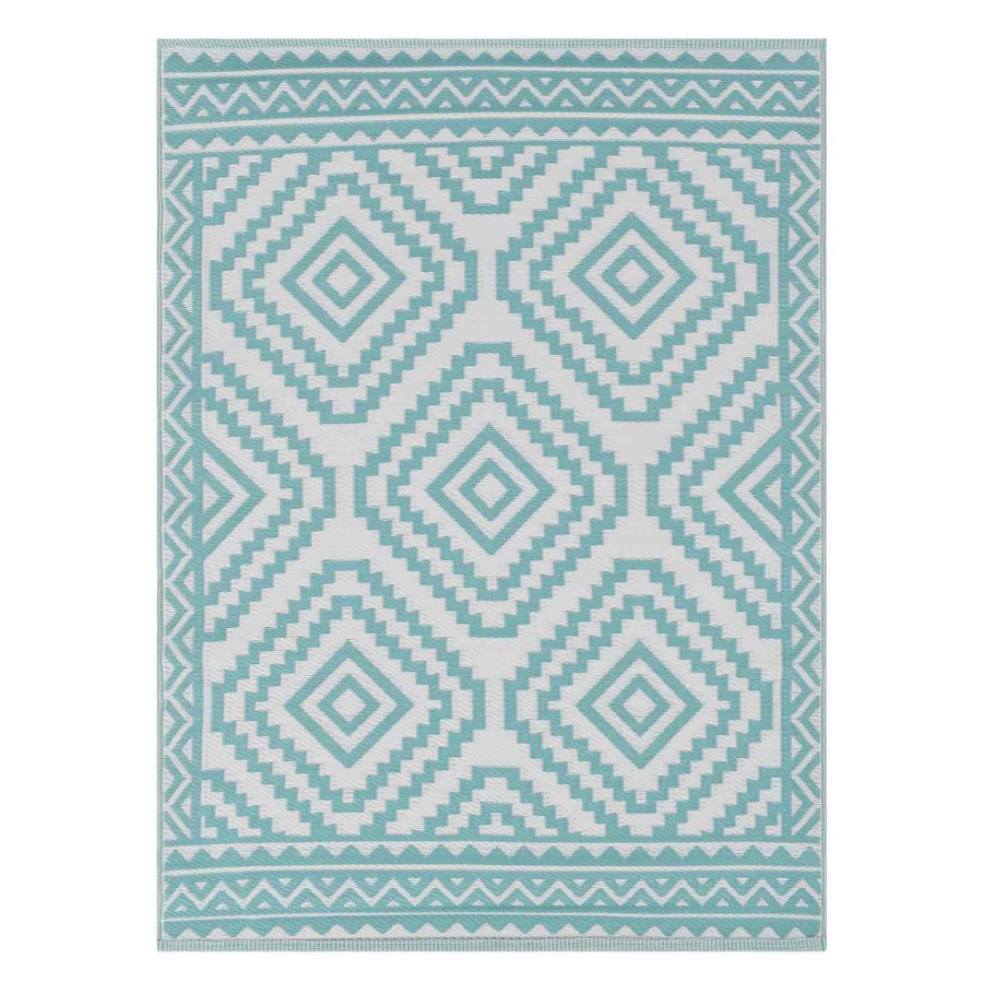 Rugs & Doormats * | Sale Online Plastic Blue Diamond Area Rug, 5 7