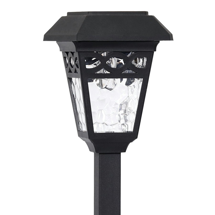 Lighting * | Fire Sale 5L Plastic Solar Lantern Path Light, Black