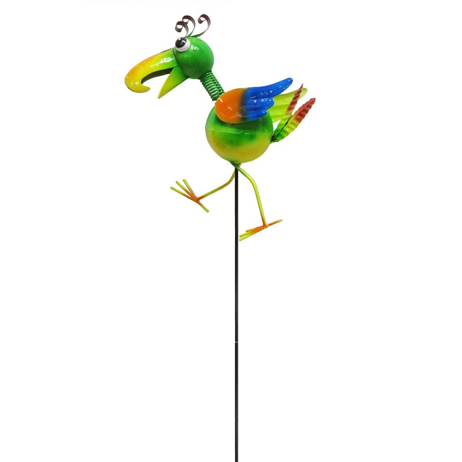 Outdoor Deacutecor * | Typical Style 32In Metal Whimsy Bird Stake A