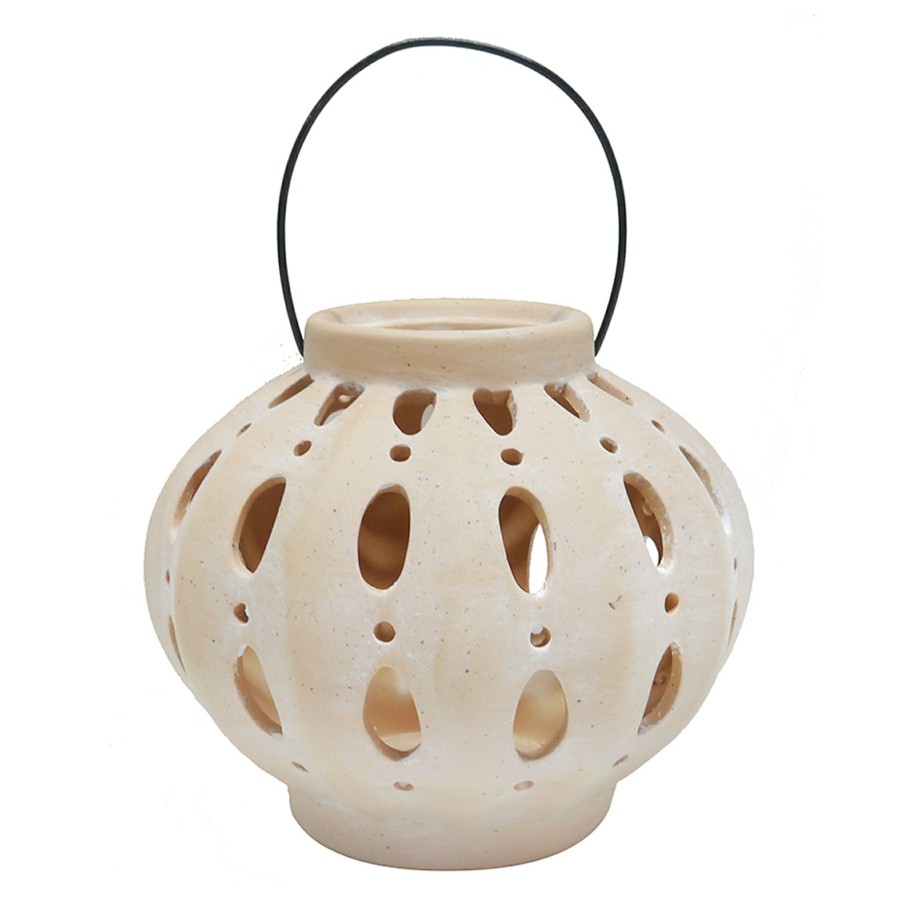 Lighting * | Latest Tracey Boyd Solar Ceramic Cutout Lantern, 7