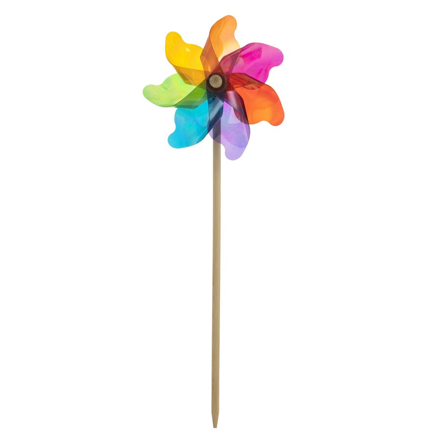 Outdoor Deacutecor * | Fire Sale Iridescent Multicolor Plastic Whirligig, 19