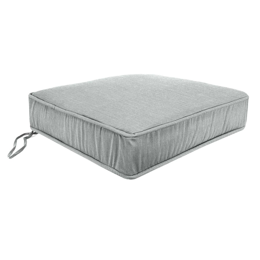 Cushions & Pillows * | Discount Tahiti Silver Outdoor Gusseted Deep Seat Cushion