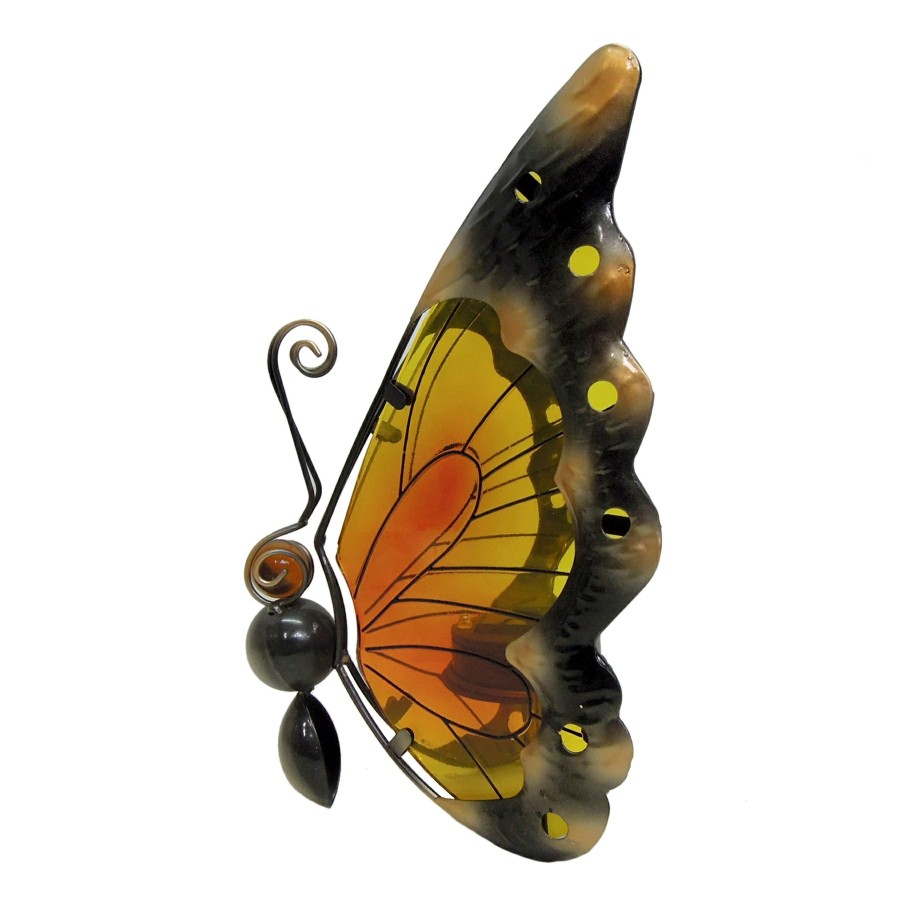 Outdoor Deacutecor * | Typical Style Yellow Butterfly Solar Light