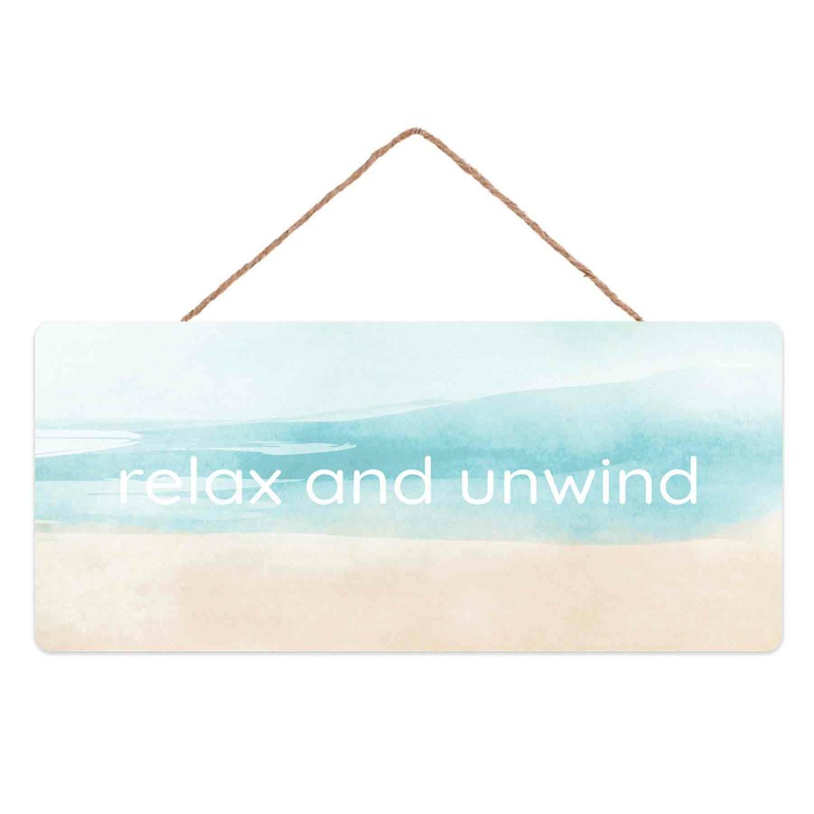 Outdoor Deacutecor * | Discount Ty Pennington Relax & Unwind Hanging Wall Sign, 12