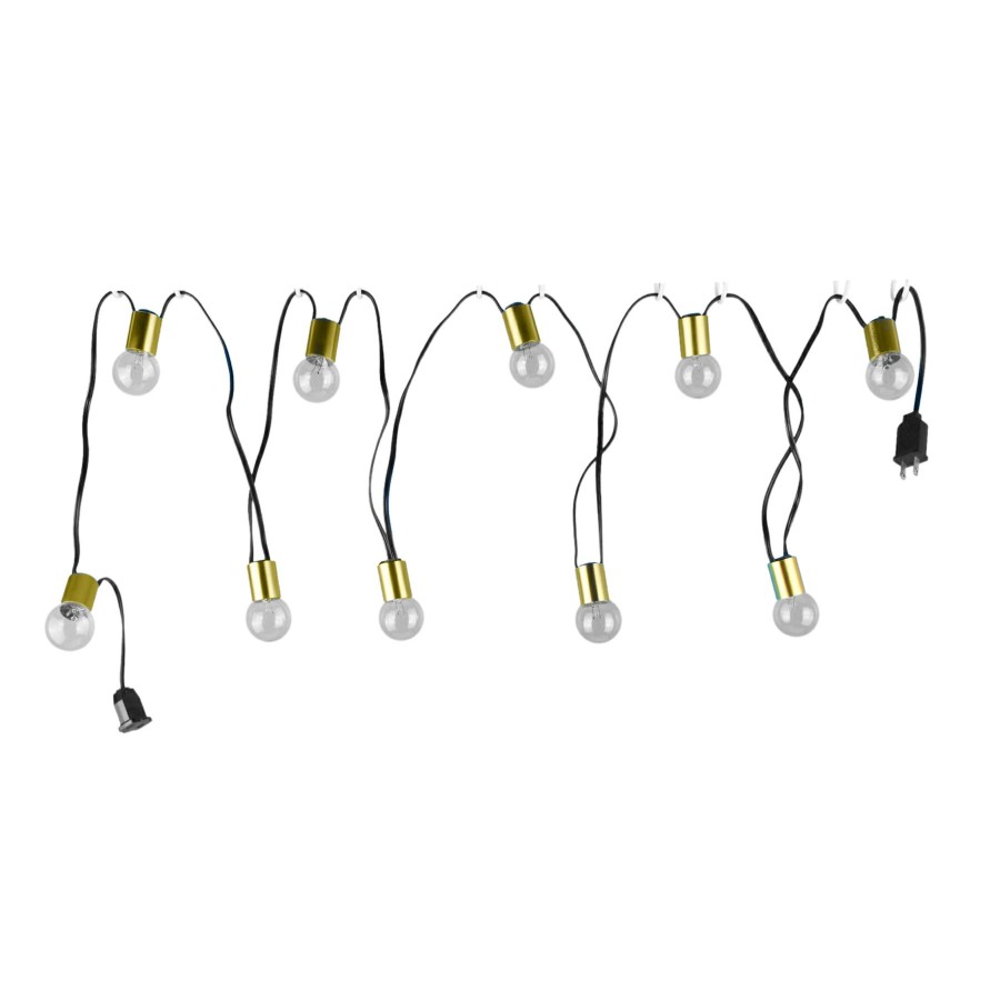 Lighting * | Classical 10-Count Globe String Light Set, Gold