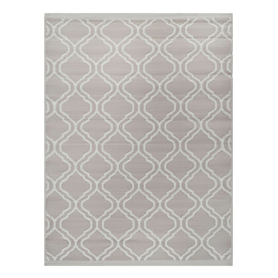 Rugs & Doormats * | Clearance Sale Tan Quatrefoil Outdoor Area Rug, 5 7