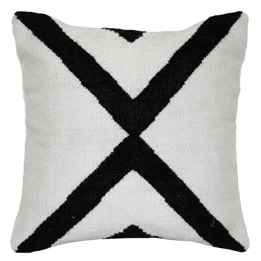 Cushions & Pillows * | Latest Laila Ali Black & White Geo Outdoor Throw Pillow, 18