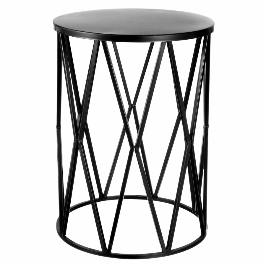 Pots & Planters * | Discount Black Metal Diamond Plant Stand, 16 21.5