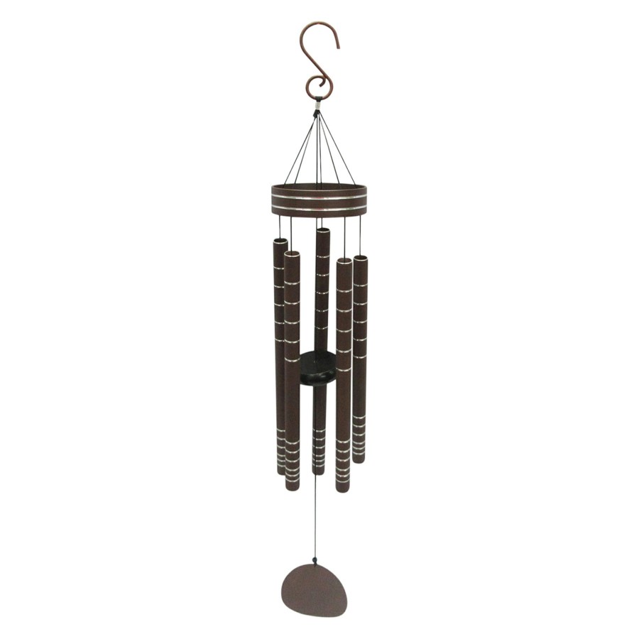 Outdoor Deacutecor * | Clearance Sale Metal Windchimeetch Slvr Brn