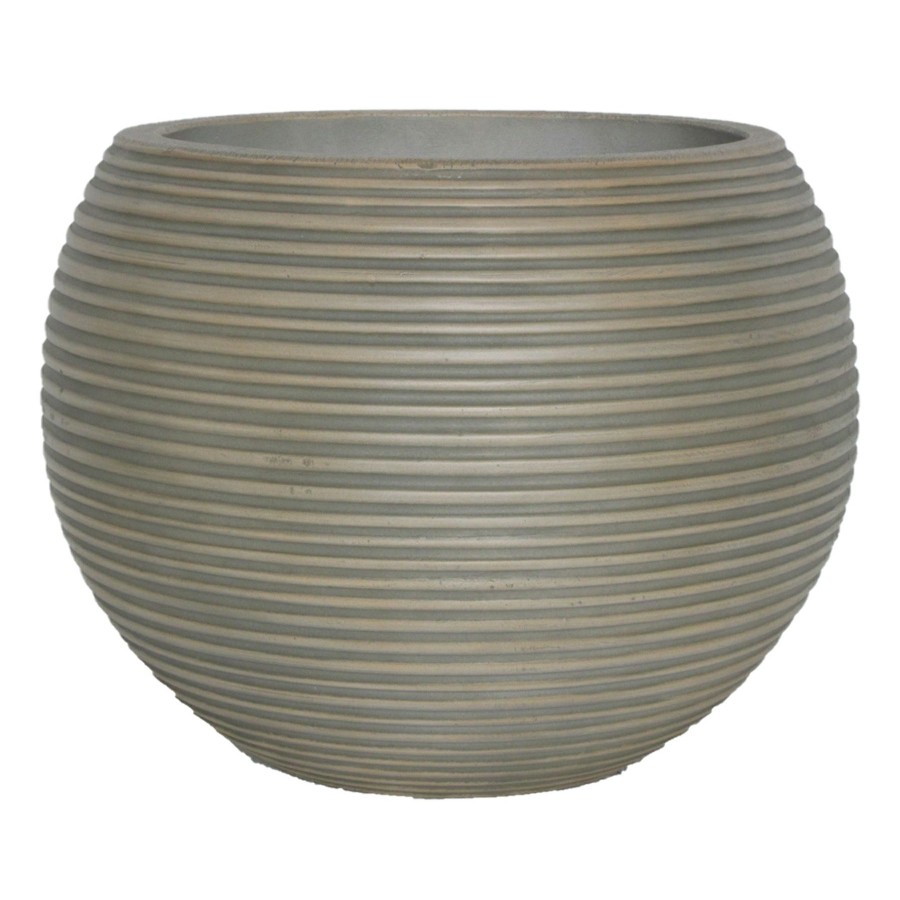 Pots & Planters * | Latest Round Natural Ribbed Pot, Medium