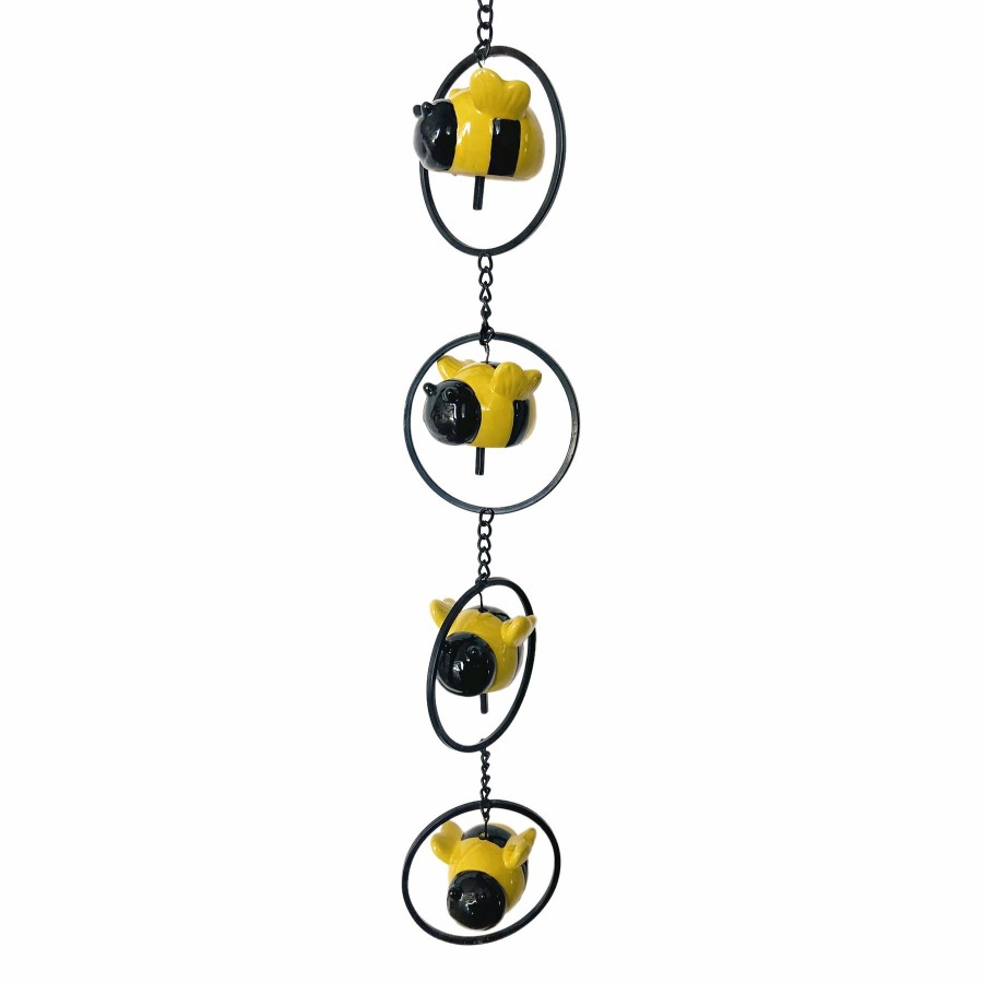 Outdoor Deacutecor * | Featured Ceramic Bee Wind Chime, 23.5