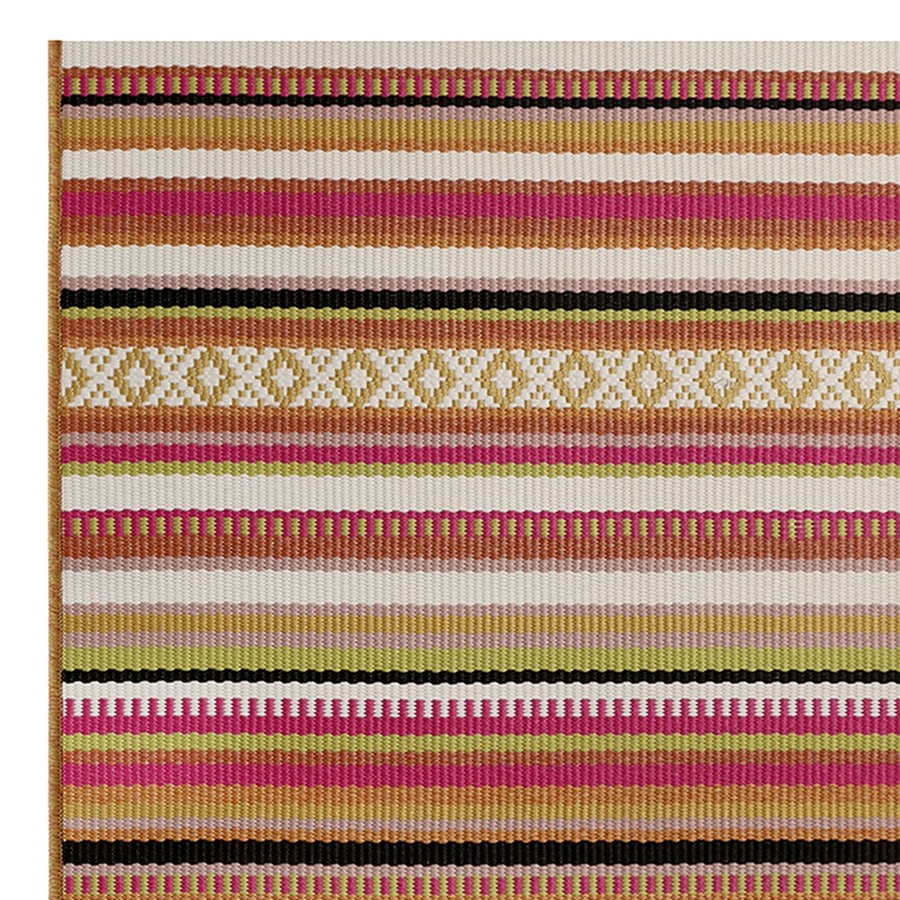 Rugs & Doormats * | Popular (E318) Costa Multi-Colored Striped Outdoor Accent Rug, 3 5