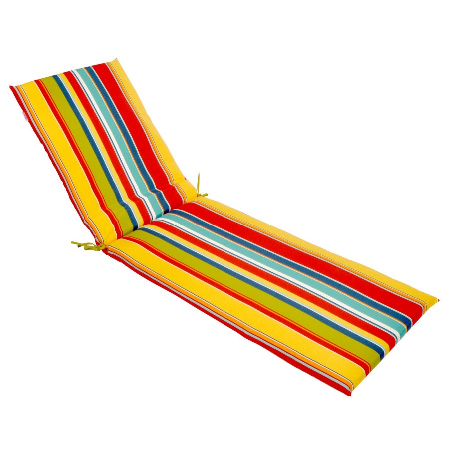 Cushions & Pillows * | Typical Style Macrae Garden Striped Outdoor Basic Chaise Lounge Cushion