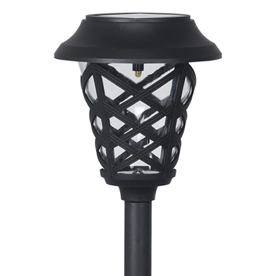 Lighting * | Sale 4-Pack 6L Solar Pathway Lights, Black