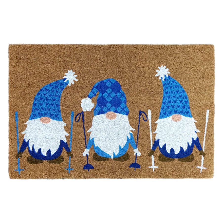 Rugs & Doormats * | Popular Ty Pennington Blue Gnomes Coir Mat, 18 30