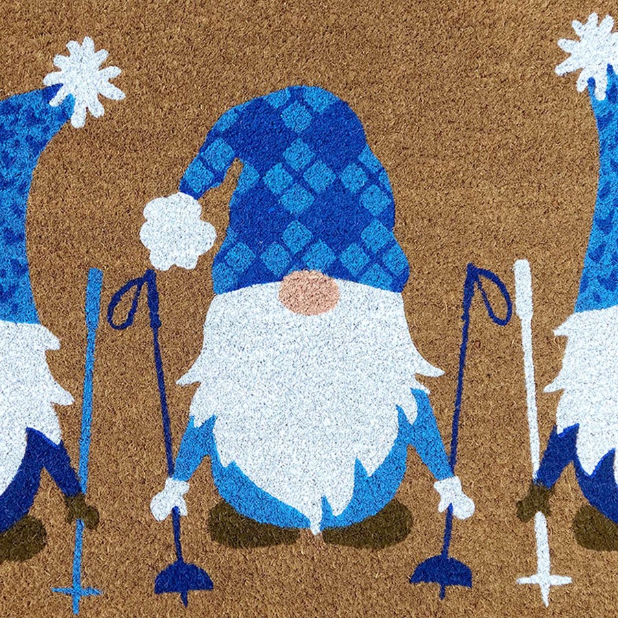 Rugs & Doormats * | Popular Ty Pennington Blue Gnomes Coir Mat, 18 30