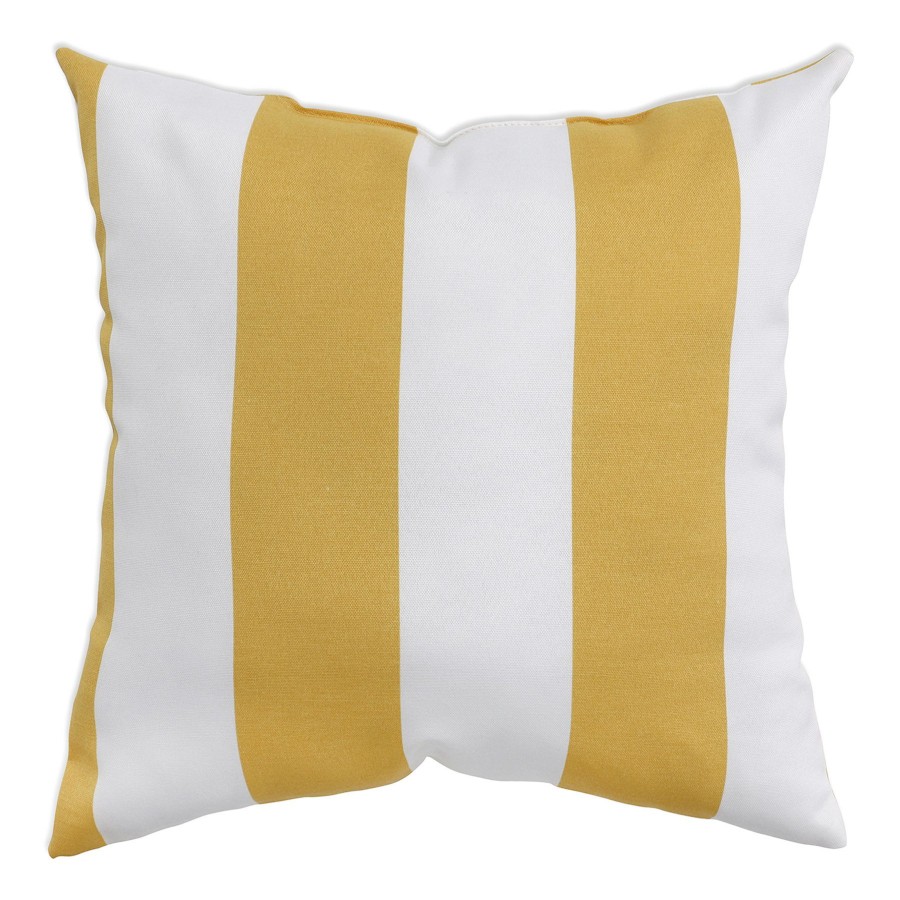 Cushions & Pillows * | Classical Yellow Awning Striped Outdoor Throw Pillow, 16