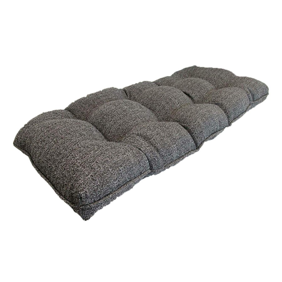 Cushions & Pillows * | New Threads Fiddlestix Dark Grey Outdoor Wicker Settee Cushion