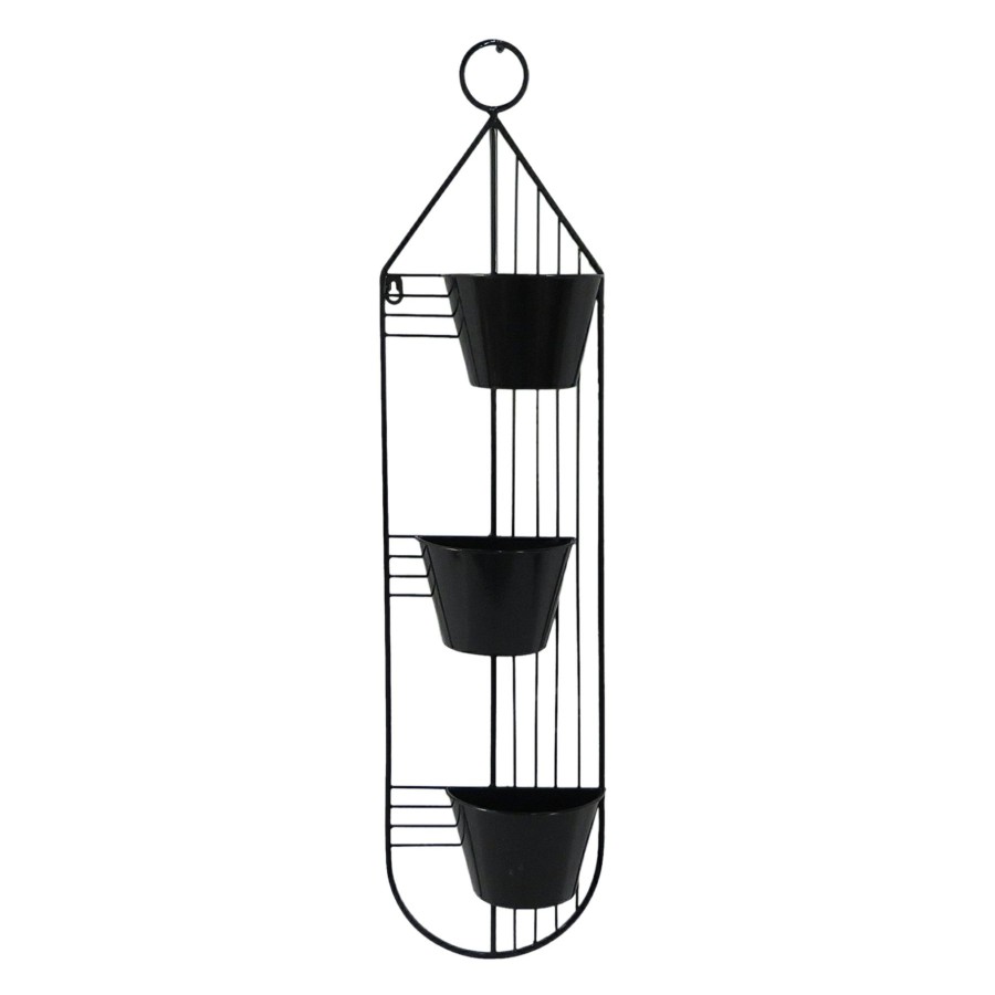 Outdoor Deacutecor * | Discount Laila Ali 3-Bucket Metal Wall Planter, 32