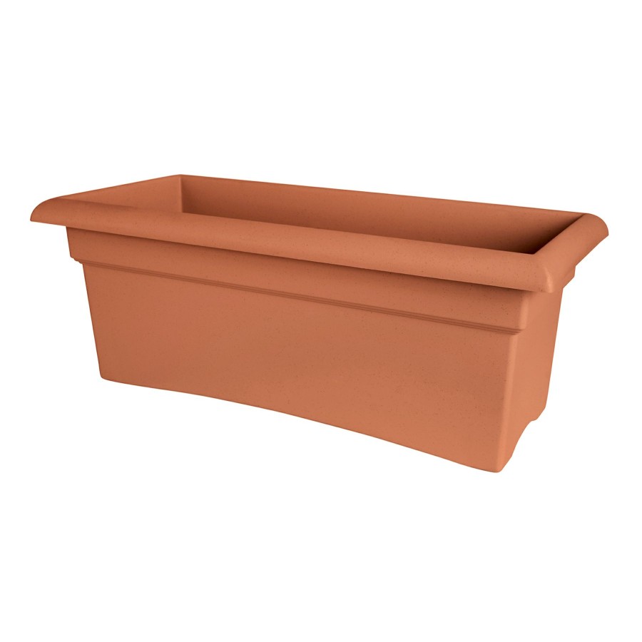 Pots & Planters * | Premium Veranda Terracotta Deck Box Planter, 26