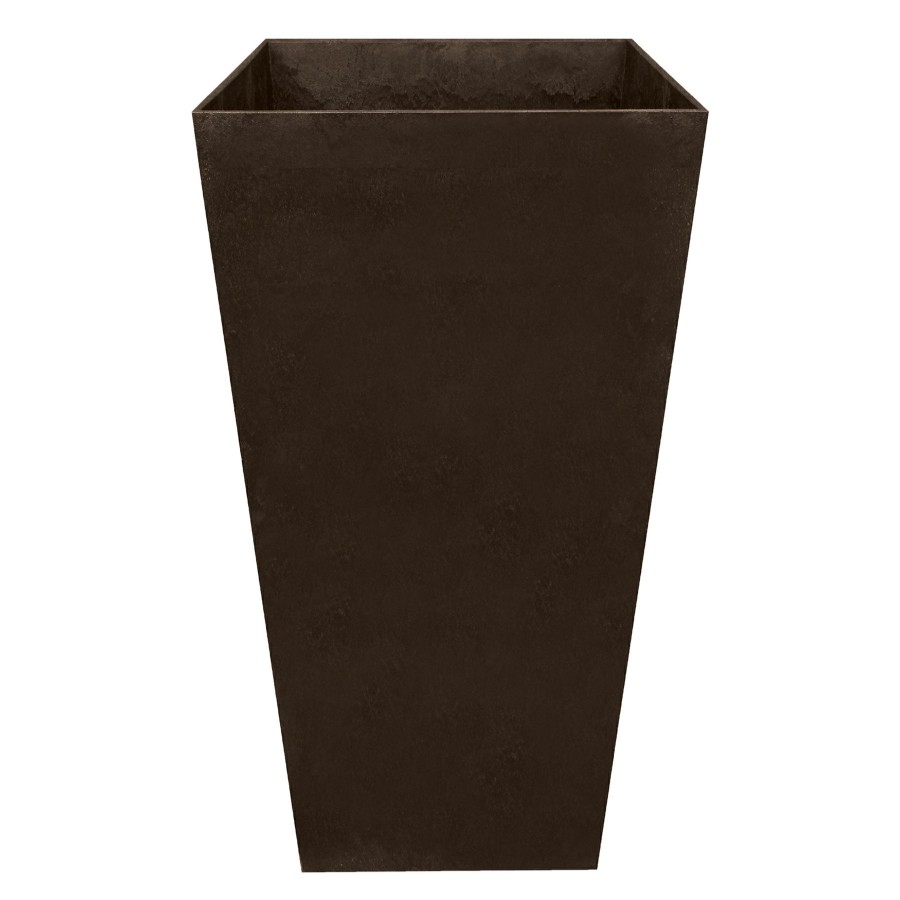 Pots & Planters * | Sale Online Sonata Slate Grey Recycled Rubber Planter, 28