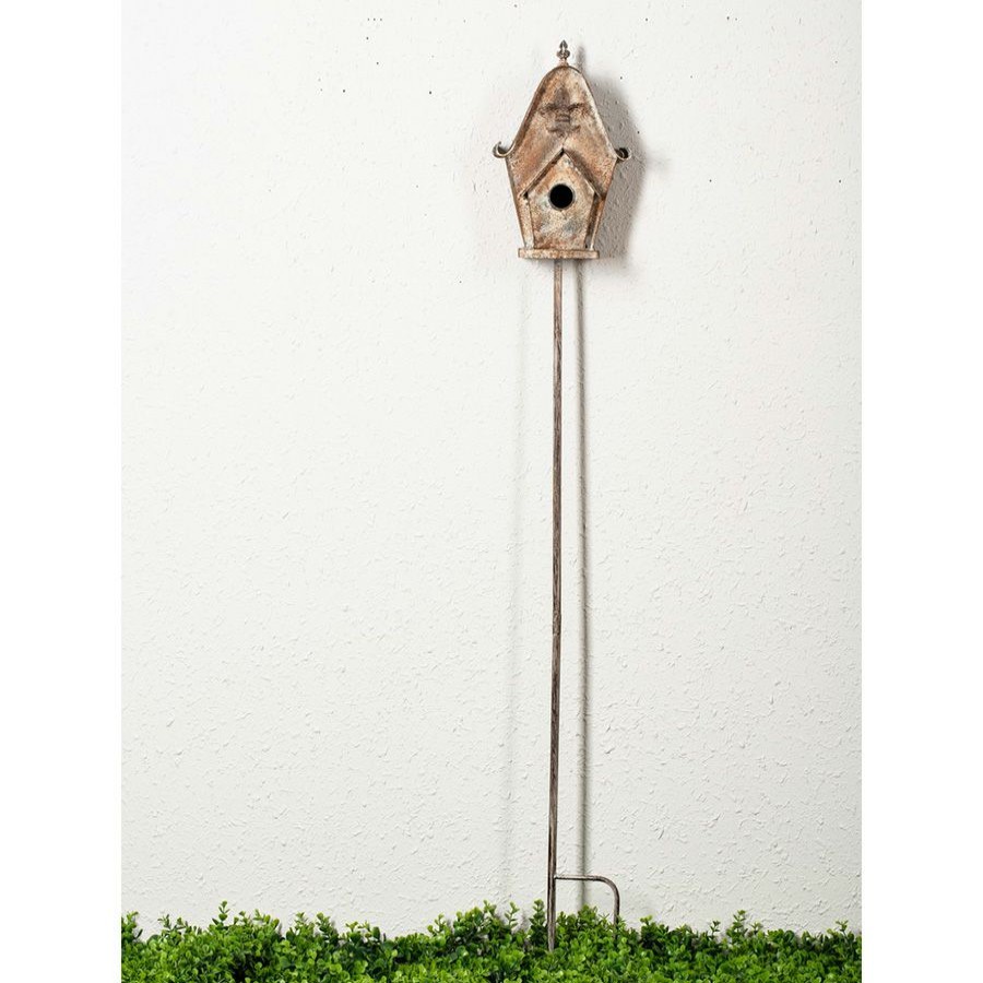 Outdoor Deacutecor * | Large Choice Metal Bird House Stake, 58