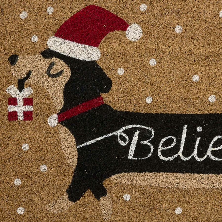 Rugs & Doormats * | Latest Believe Christmas Puppy Coir Mat, 18 30