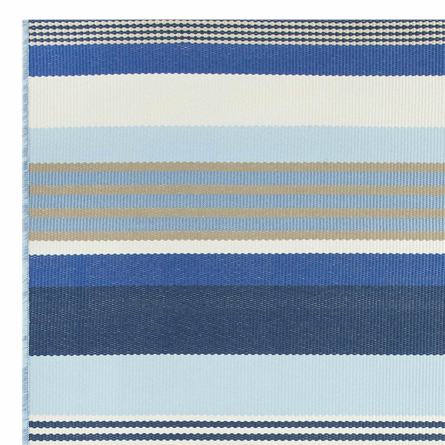 Rugs & Doormats * | Clearance Sale (E319) Avalon Blue Striped Indoor & Outdoor Accent Rug, 3 5