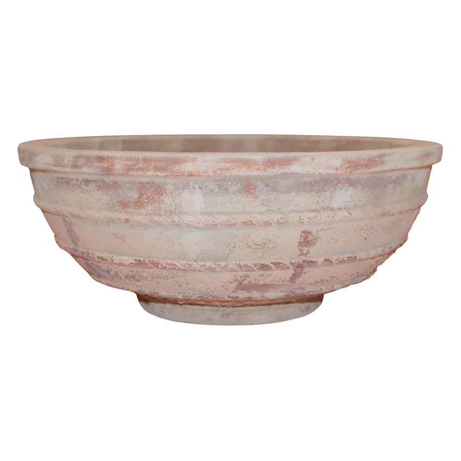 Pots & Planters * | Clearance Sale Antique Terracotta Bowl Planter, 4