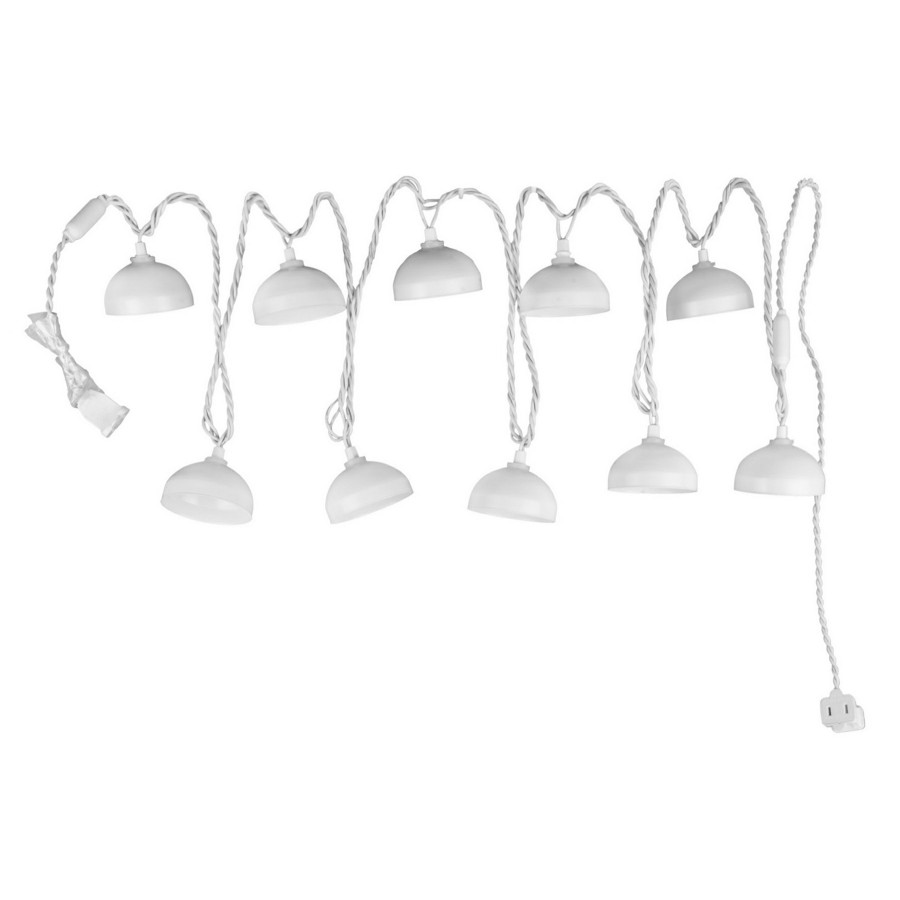 Lighting * | New Threads 10-Count Metal Dome String Light Set, White Wire