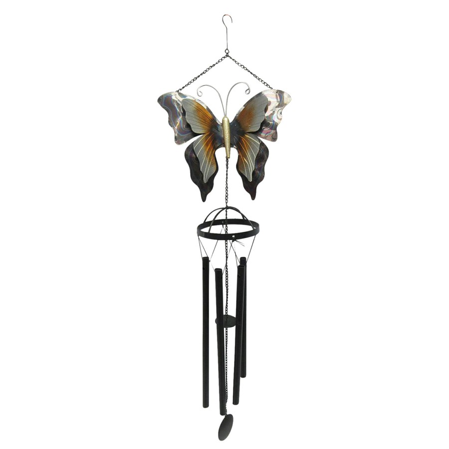 Outdoor Deacutecor * | Featured Butterfly Metal Wind Chime, 27