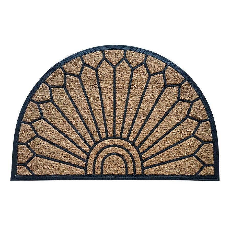 Rugs & Doormats * | Exquisite Gifts Mansion Sunburst Sliced Coir Mat, 2 3