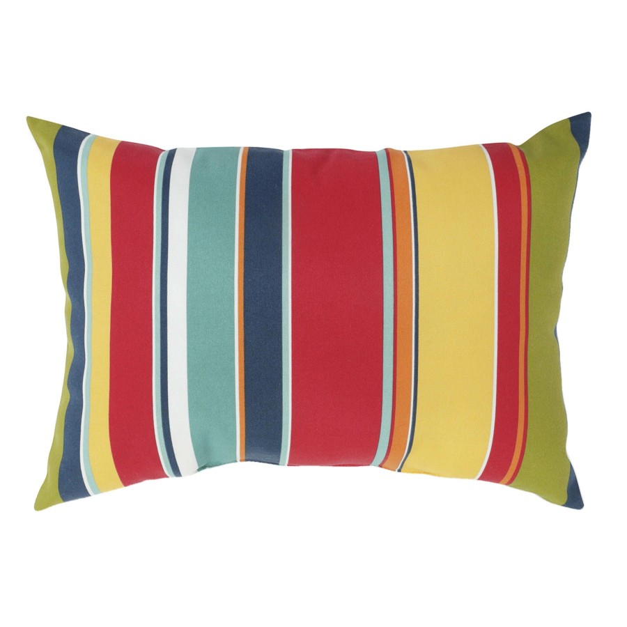 Cushions & Pillows * | Premium Macrae Garden Striped Outdoor Lumbar Throw Pillow, 14 20